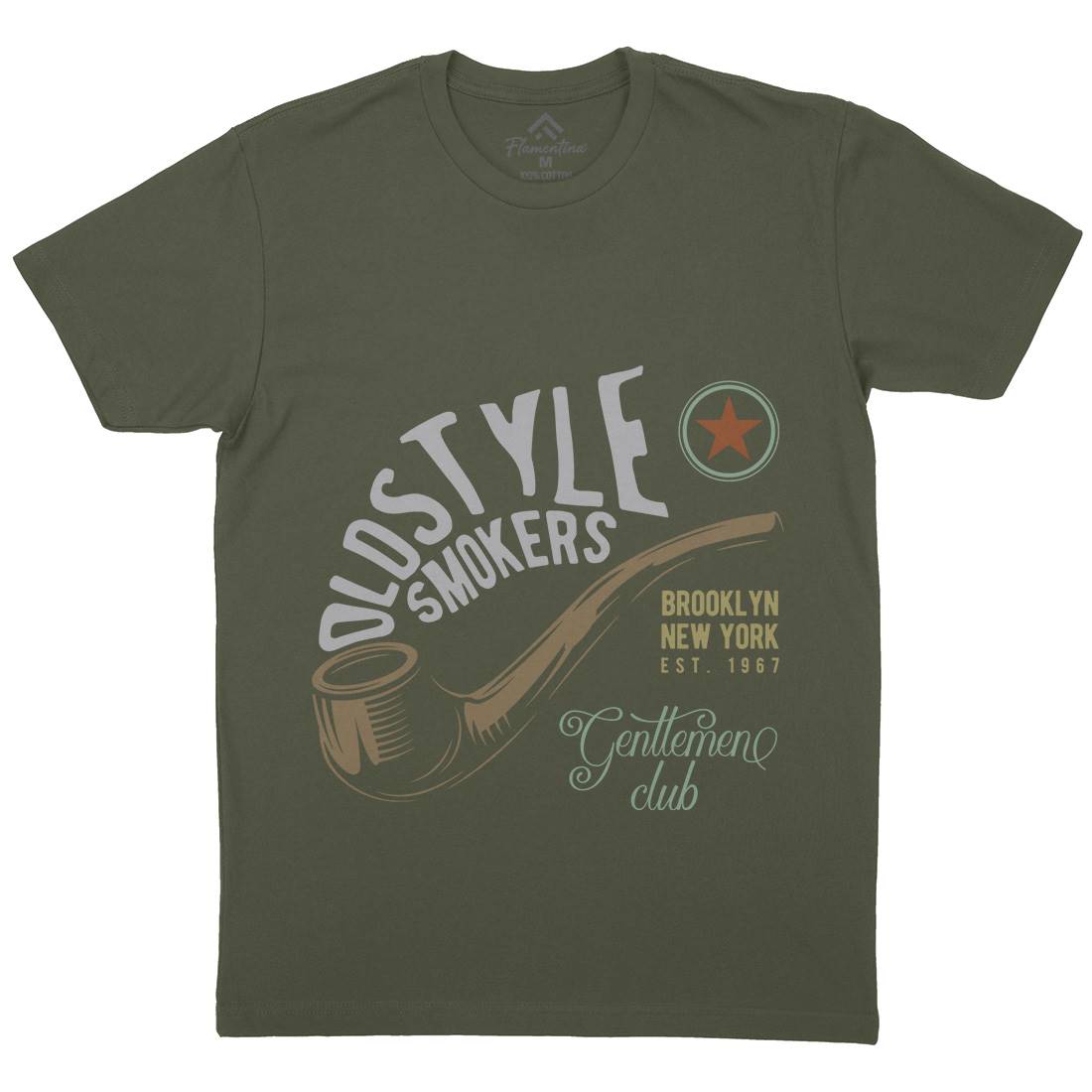 Oldstyle Smokers Mens Crew Neck T-Shirt Barber C849