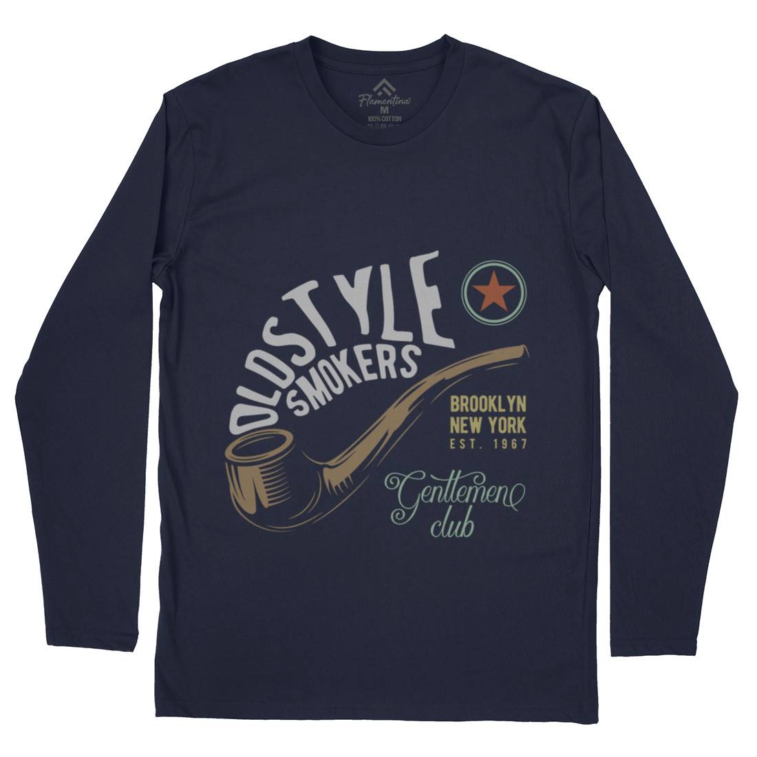 Oldstyle Smokers Mens Long Sleeve T-Shirt Barber C849