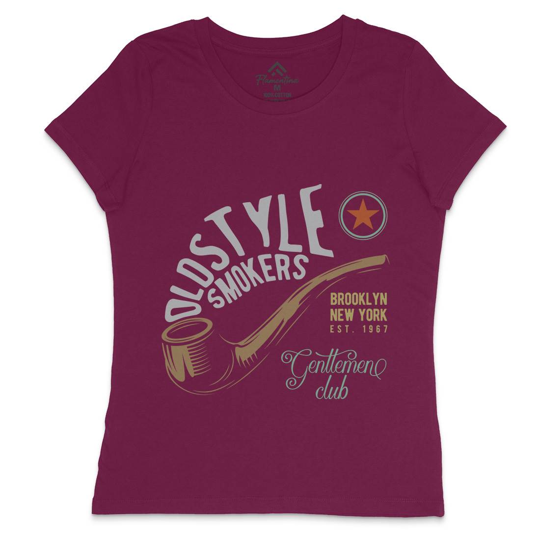 Oldstyle Smokers Womens Crew Neck T-Shirt Barber C849