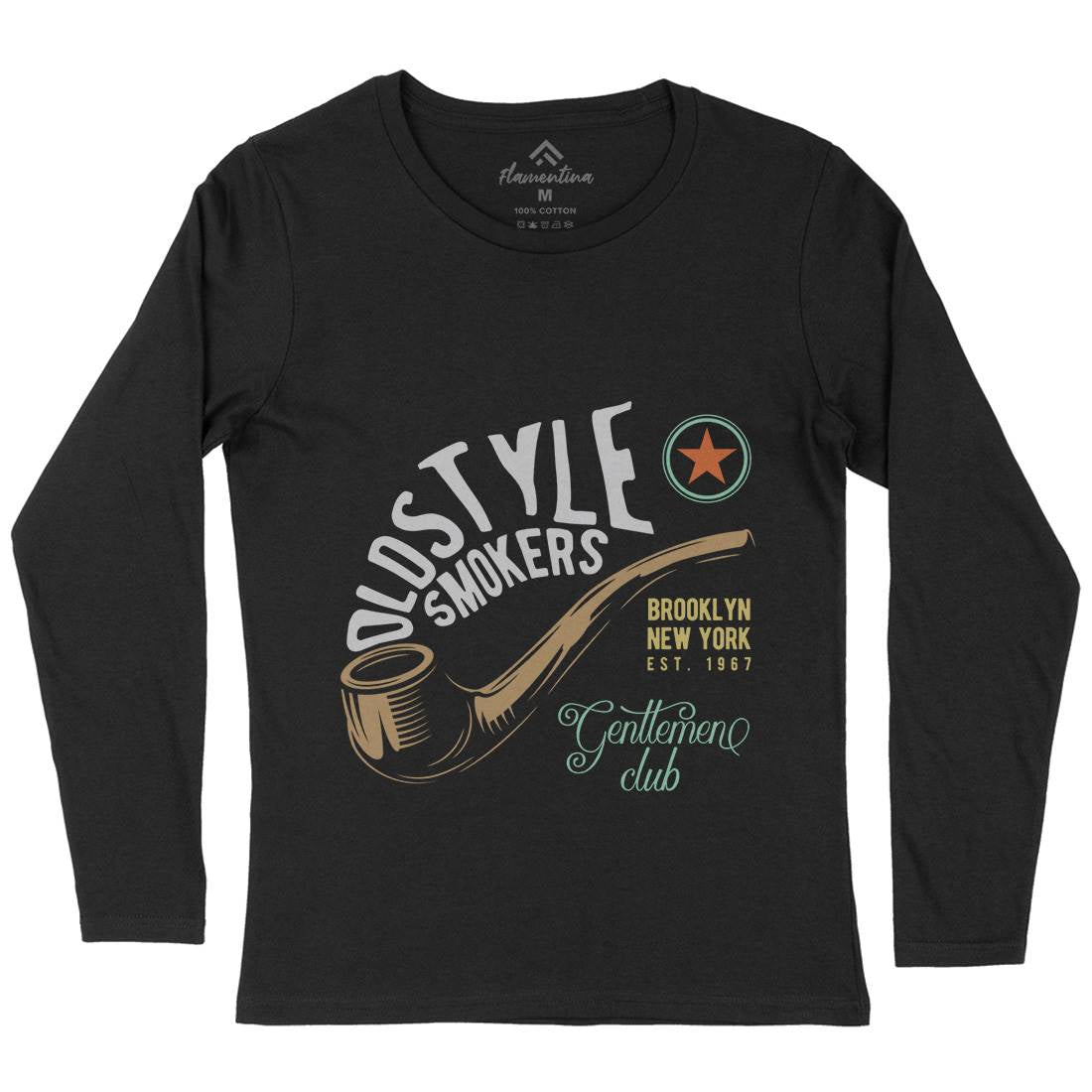 Oldstyle Smokers Womens Long Sleeve T-Shirt Barber C849