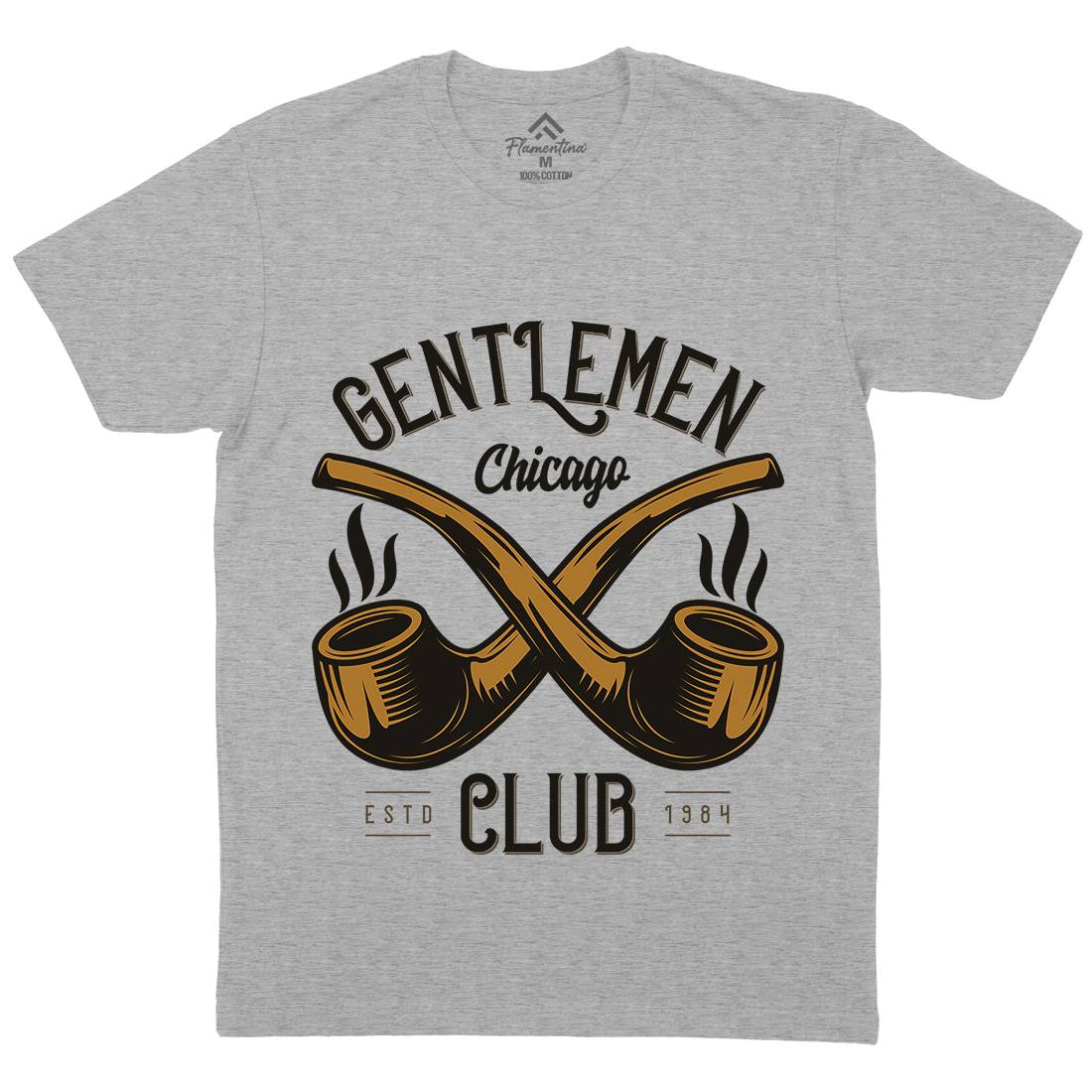 Gentlemen Club Mens Organic Crew Neck T-Shirt Barber C850
