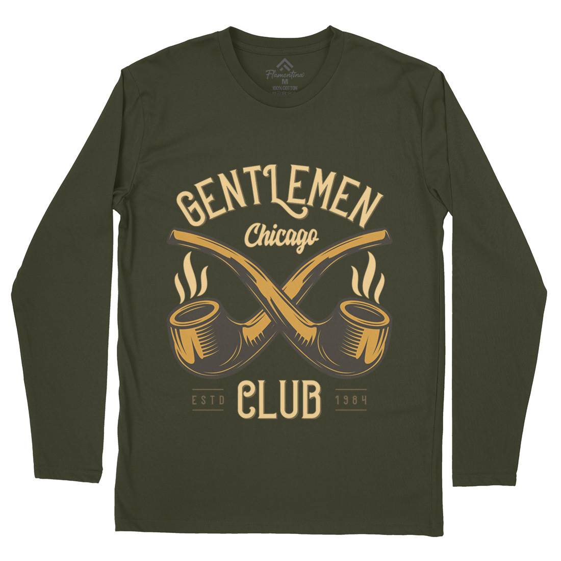 Gentlemen Club Mens Long Sleeve T-Shirt Barber C850