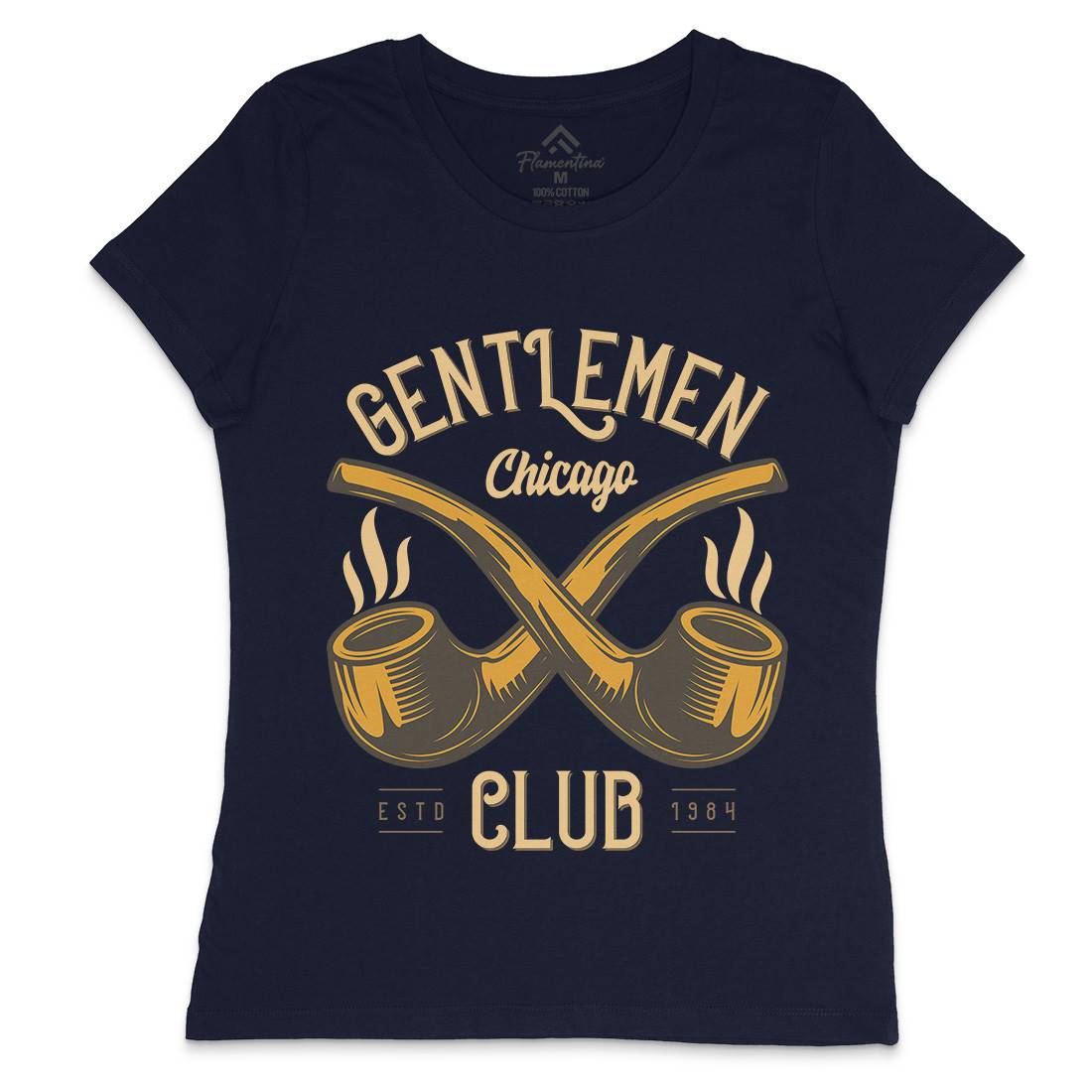 Gentlemen Club Womens Crew Neck T-Shirt Barber C850