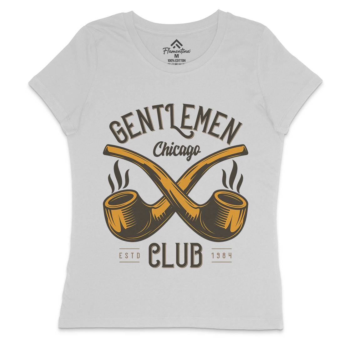Gentlemen Club Womens Crew Neck T-Shirt Barber C850