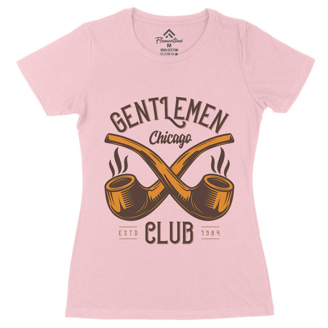 Gentlemen Club Womens Organic Crew Neck T-Shirt Barber C850