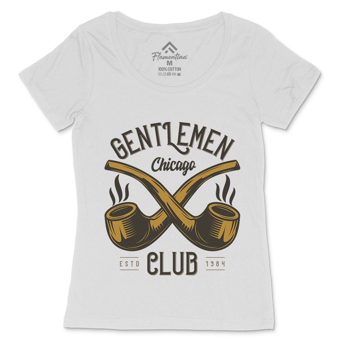 Gentlemen Club Womens Scoop Neck T-Shirt Barber C850