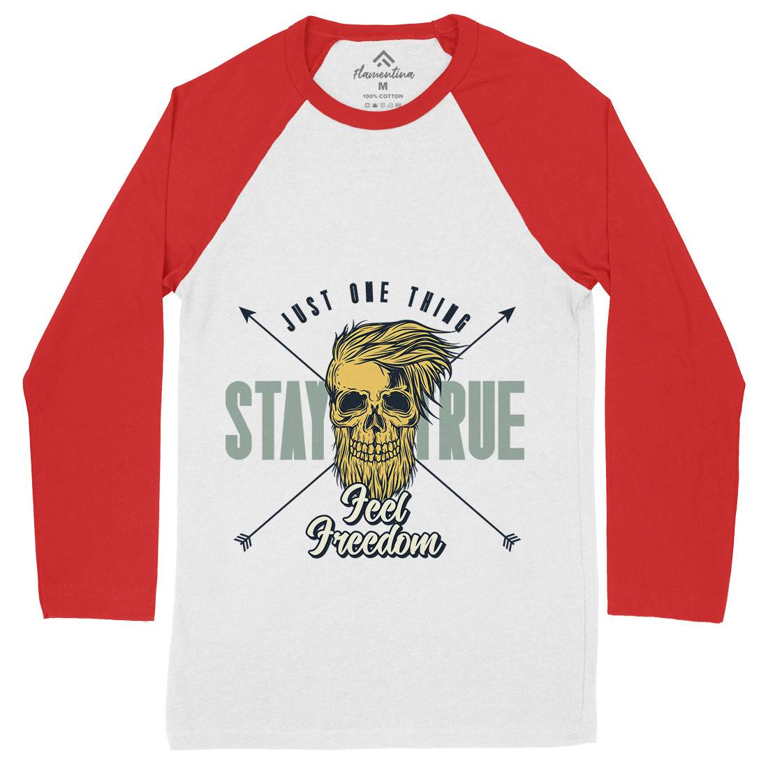 Stay True Mens Long Sleeve Baseball T-Shirt Barber C851