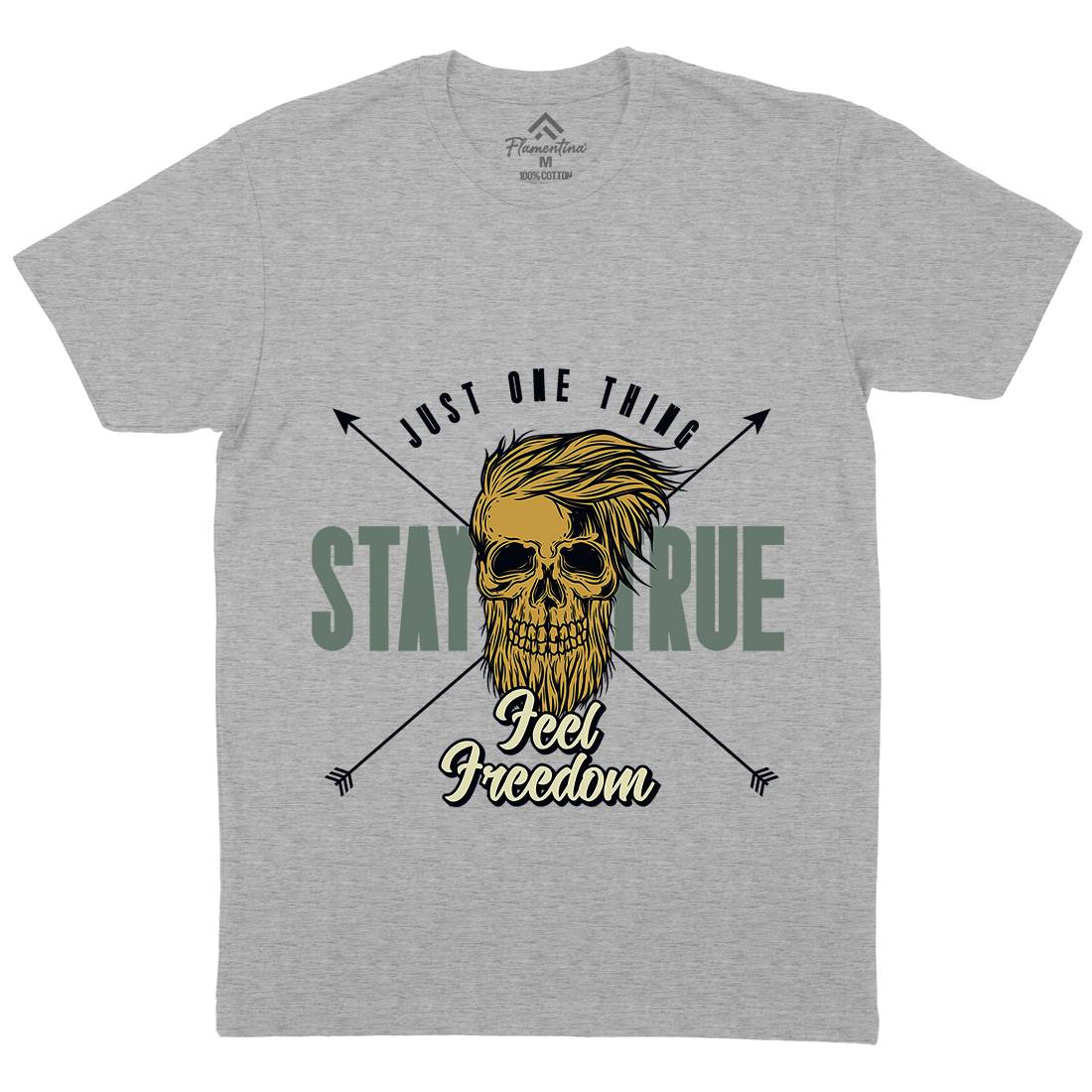 Stay True Mens Organic Crew Neck T-Shirt Barber C851