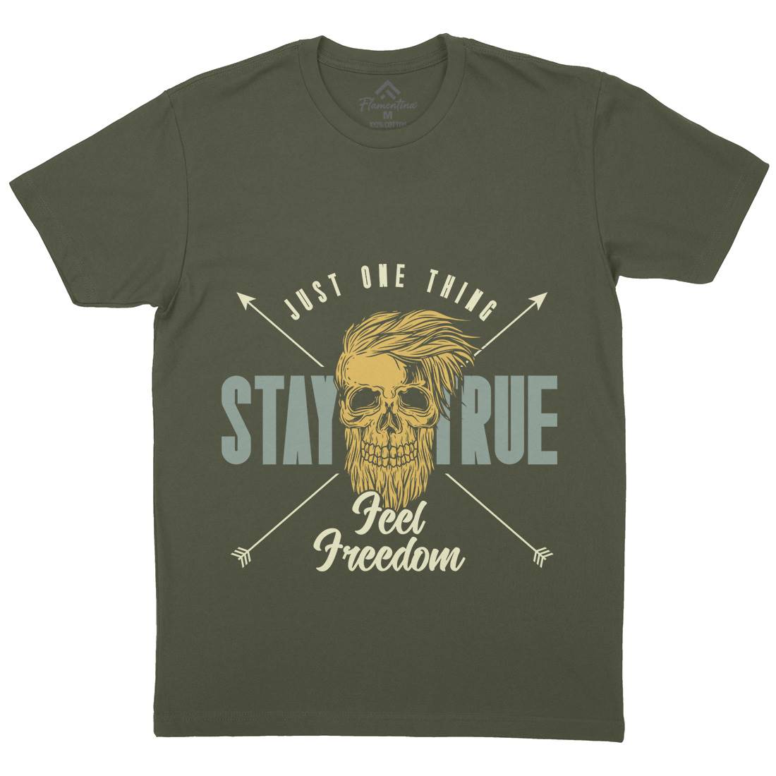 Stay True Mens Organic Crew Neck T-Shirt Barber C851