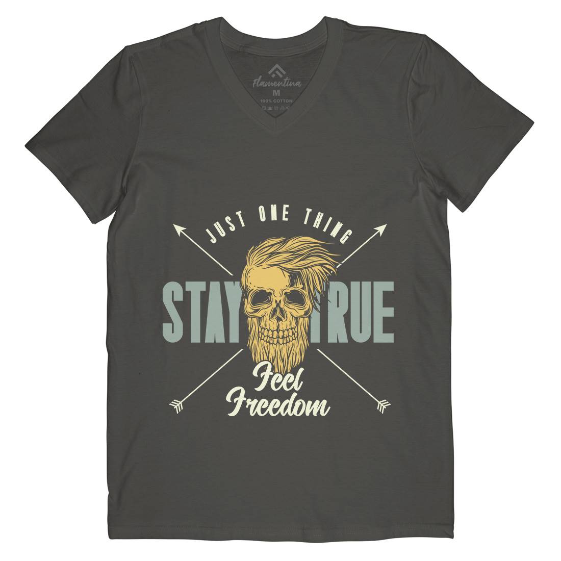 Stay True Mens V-Neck T-Shirt Barber C851