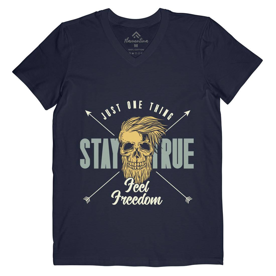 Stay True Mens V-Neck T-Shirt Barber C851