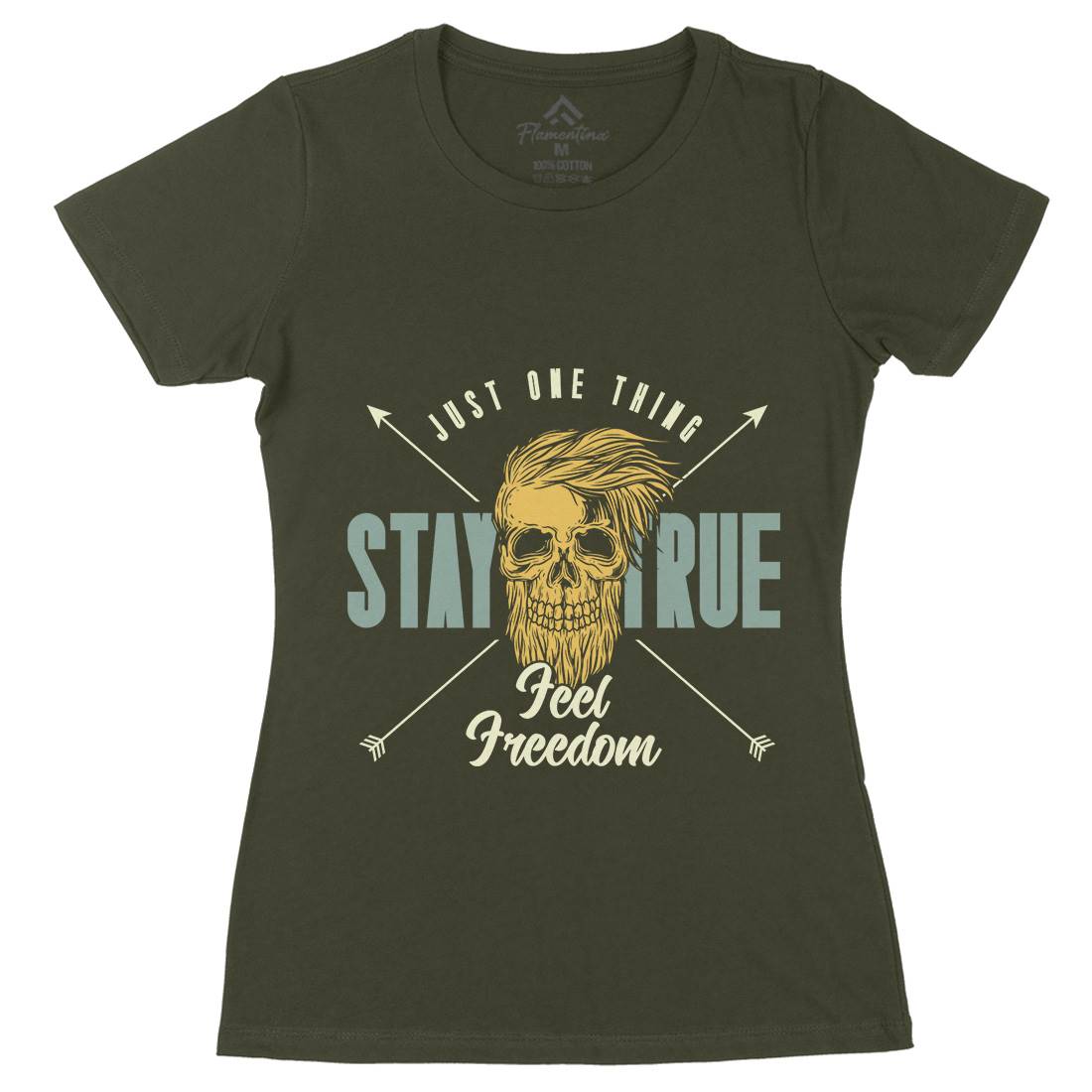 Stay True Womens Organic Crew Neck T-Shirt Barber C851