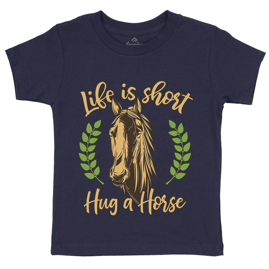 Life Is Short Kids Organic Crew Neck T-Shirt Animals C853