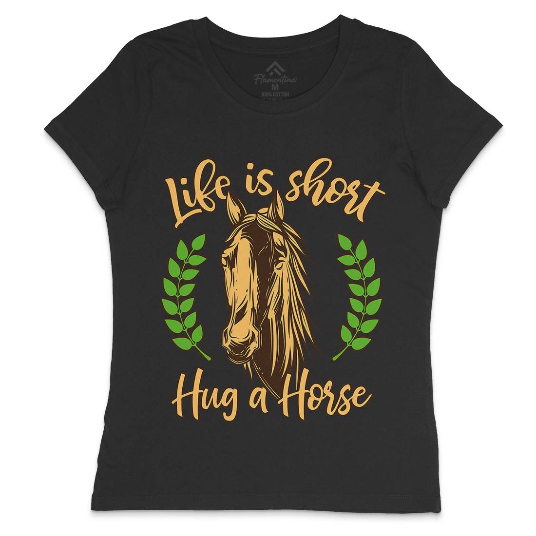Life Is Short Womens Crew Neck T-Shirt Animals C853