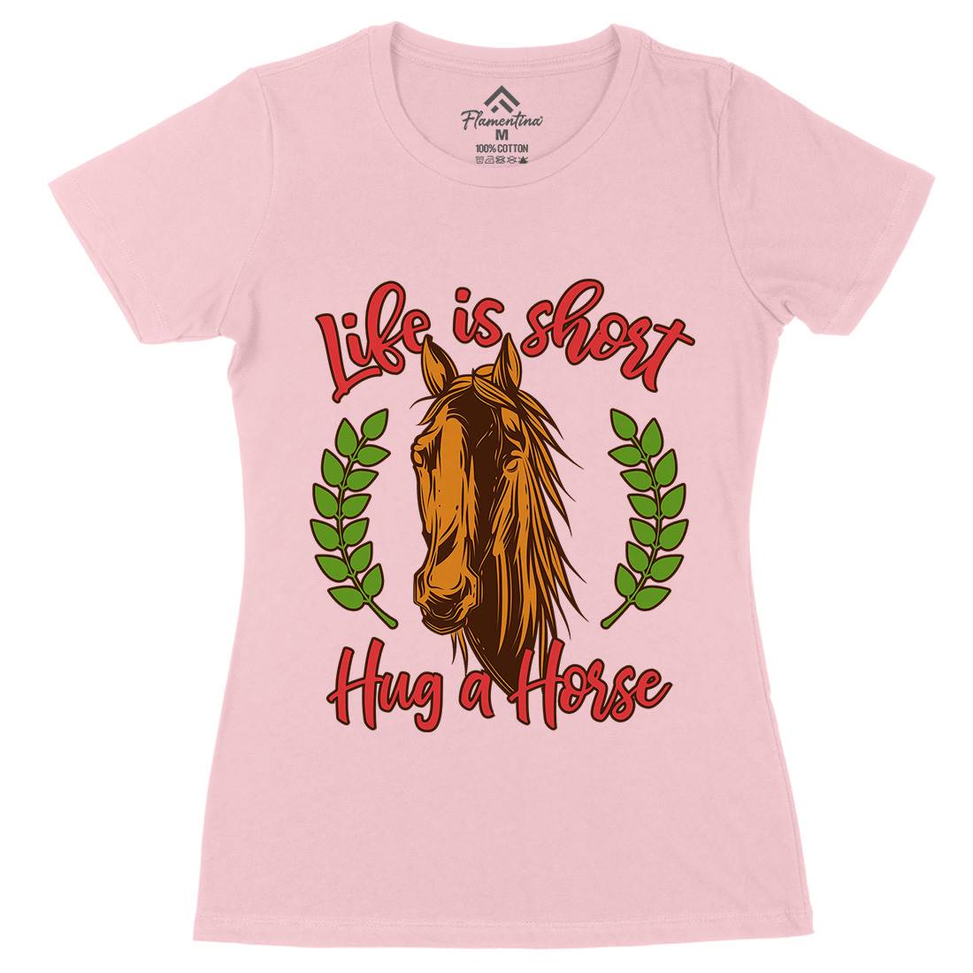 Life Is Short Womens Organic Crew Neck T-Shirt Animals C853