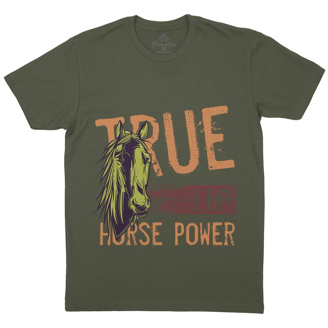 True Power Mens Organic Crew Neck T-Shirt Animals C854