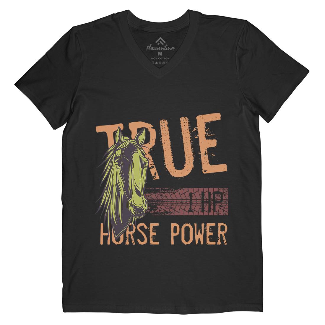 True Power Mens V-Neck T-Shirt Animals C854
