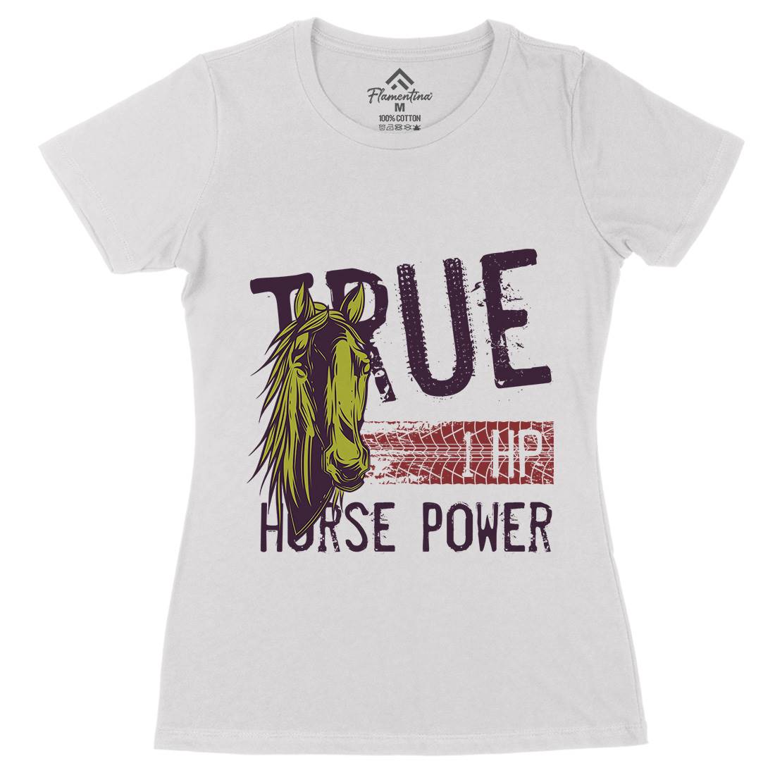 True Power Womens Organic Crew Neck T-Shirt Animals C854