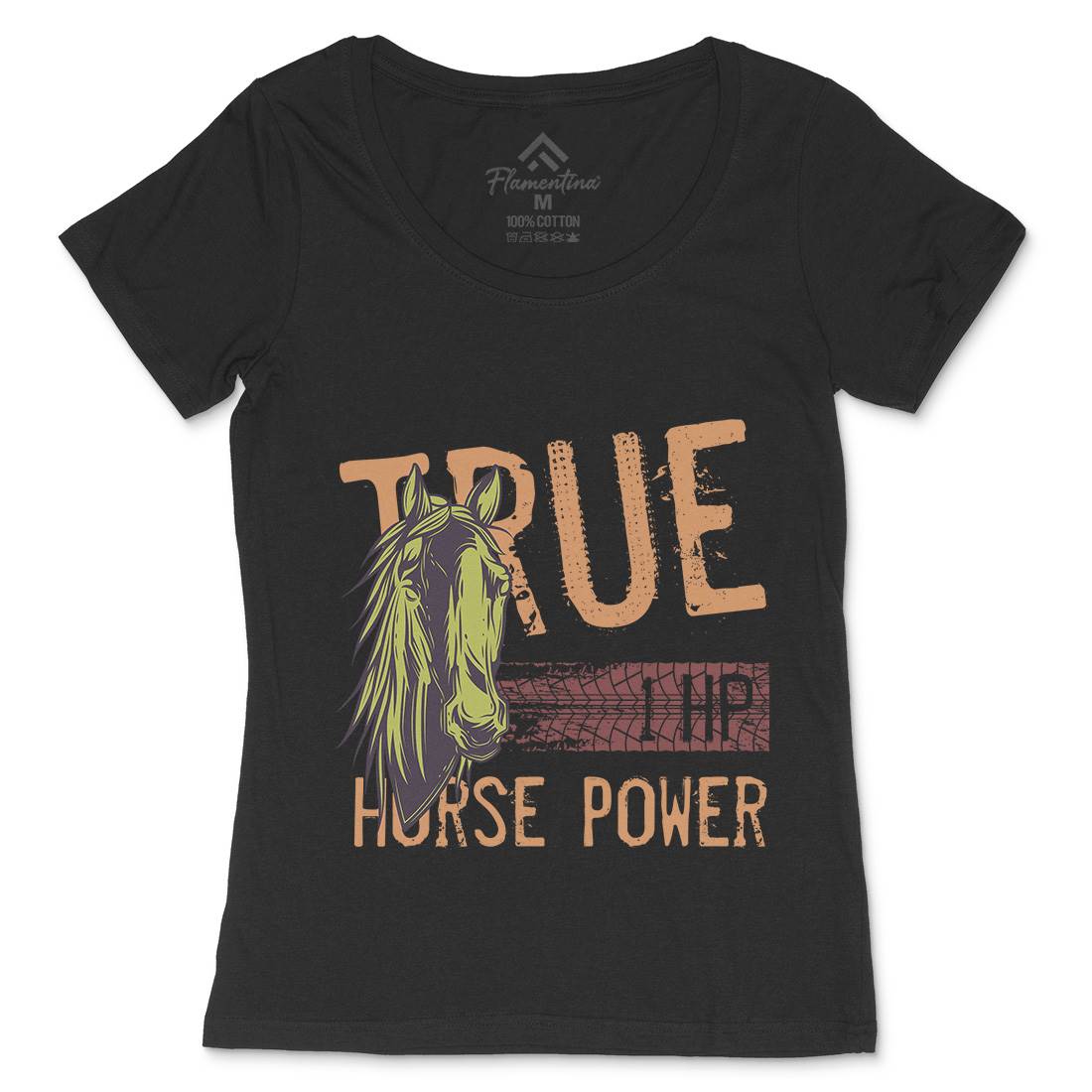 True Power Womens Scoop Neck T-Shirt Animals C854