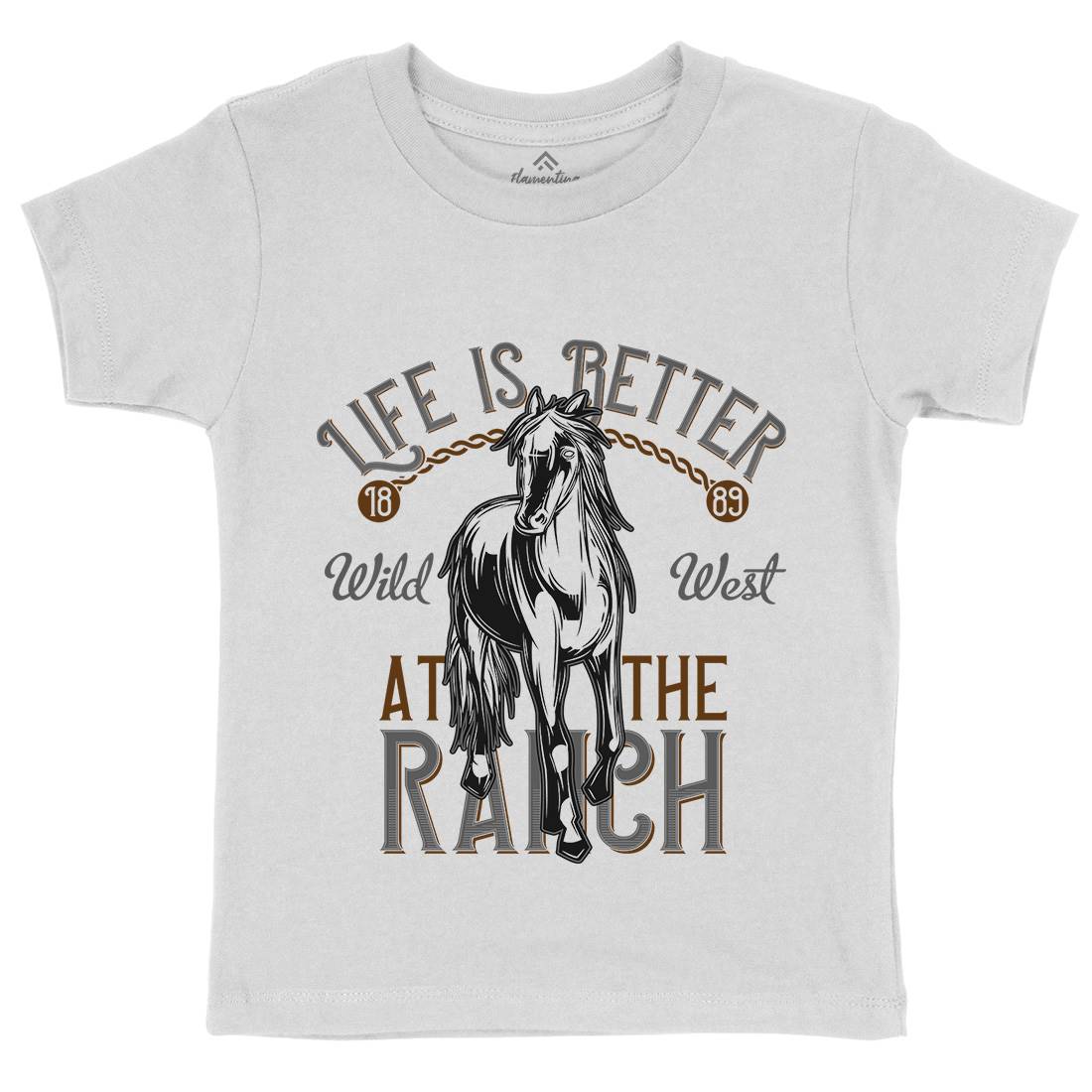 Life Is Better Kids Crew Neck T-Shirt Animals C855