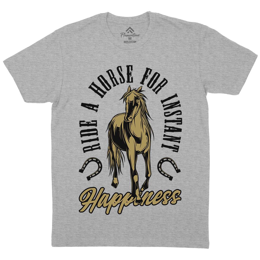 Happiness Mens Crew Neck T-Shirt Animals C856