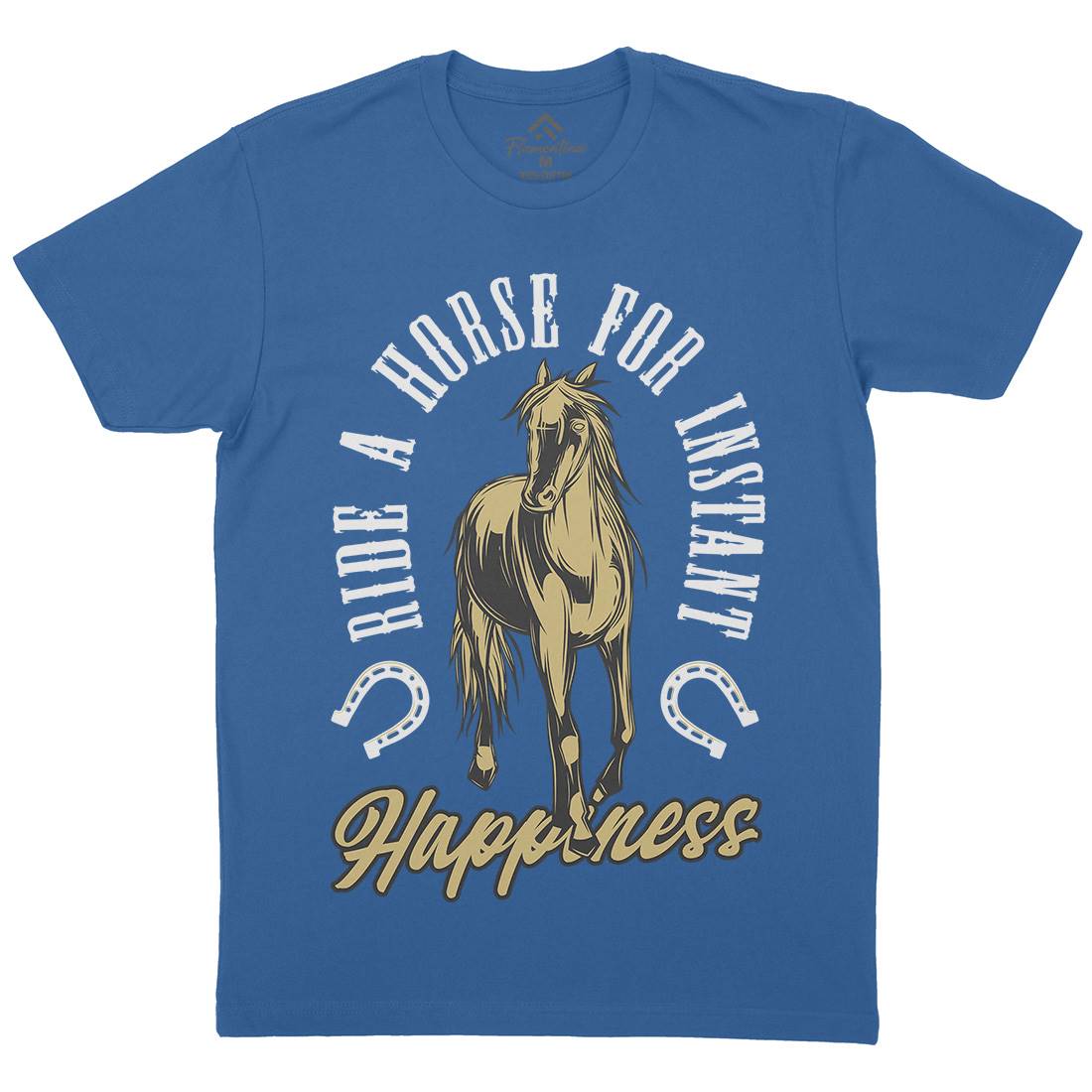 Happiness Mens Organic Crew Neck T-Shirt Animals C856
