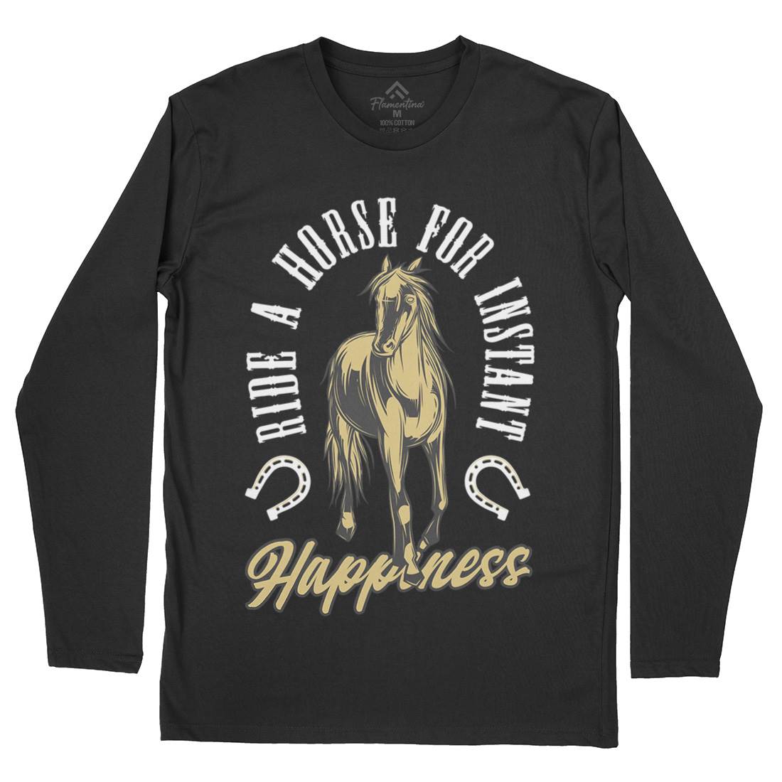Happiness Mens Long Sleeve T-Shirt Animals C856