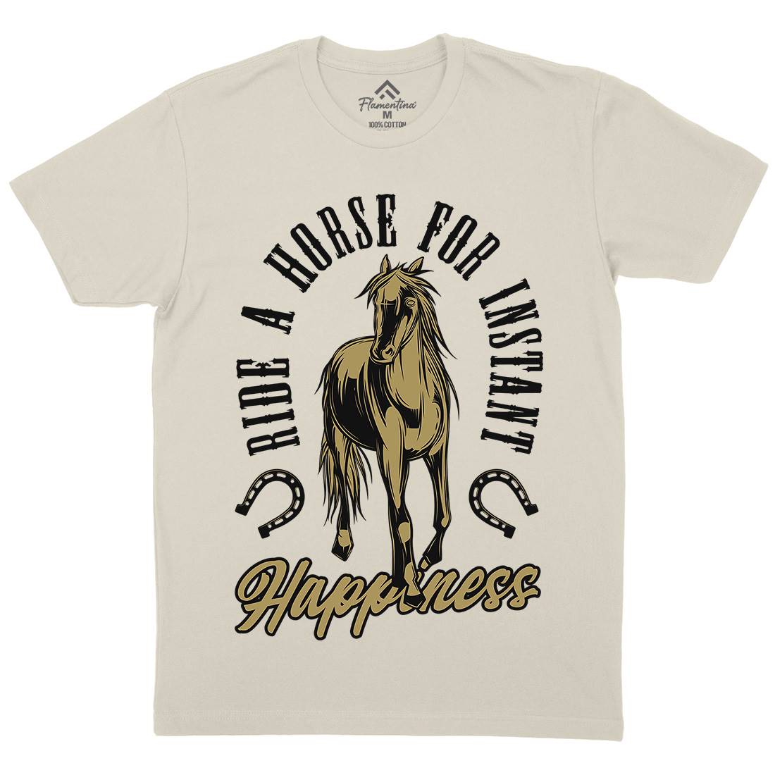 Happiness Mens Organic Crew Neck T-Shirt Animals C856
