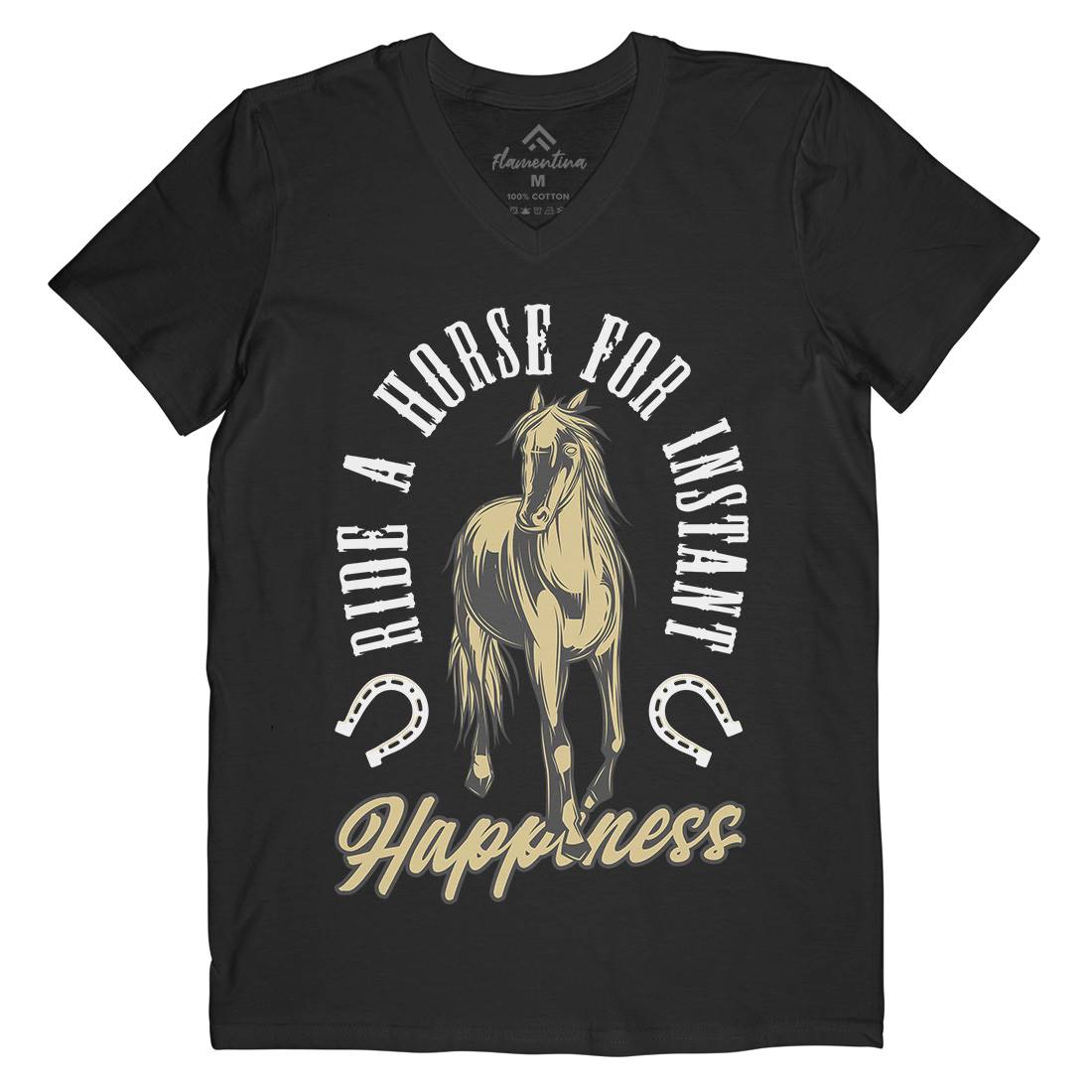 Happiness Mens V-Neck T-Shirt Animals C856