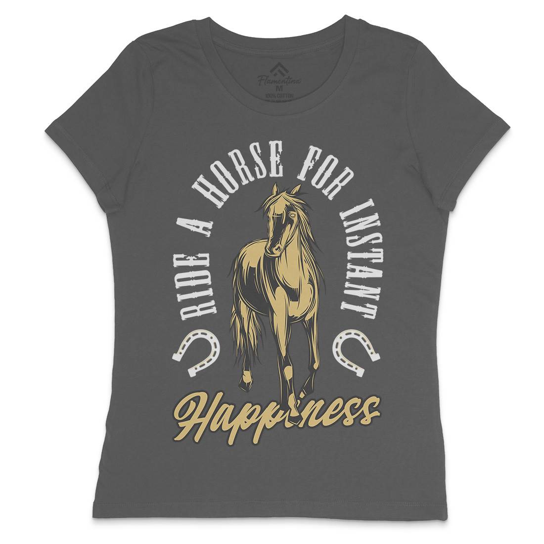Happiness Womens Crew Neck T-Shirt Animals C856