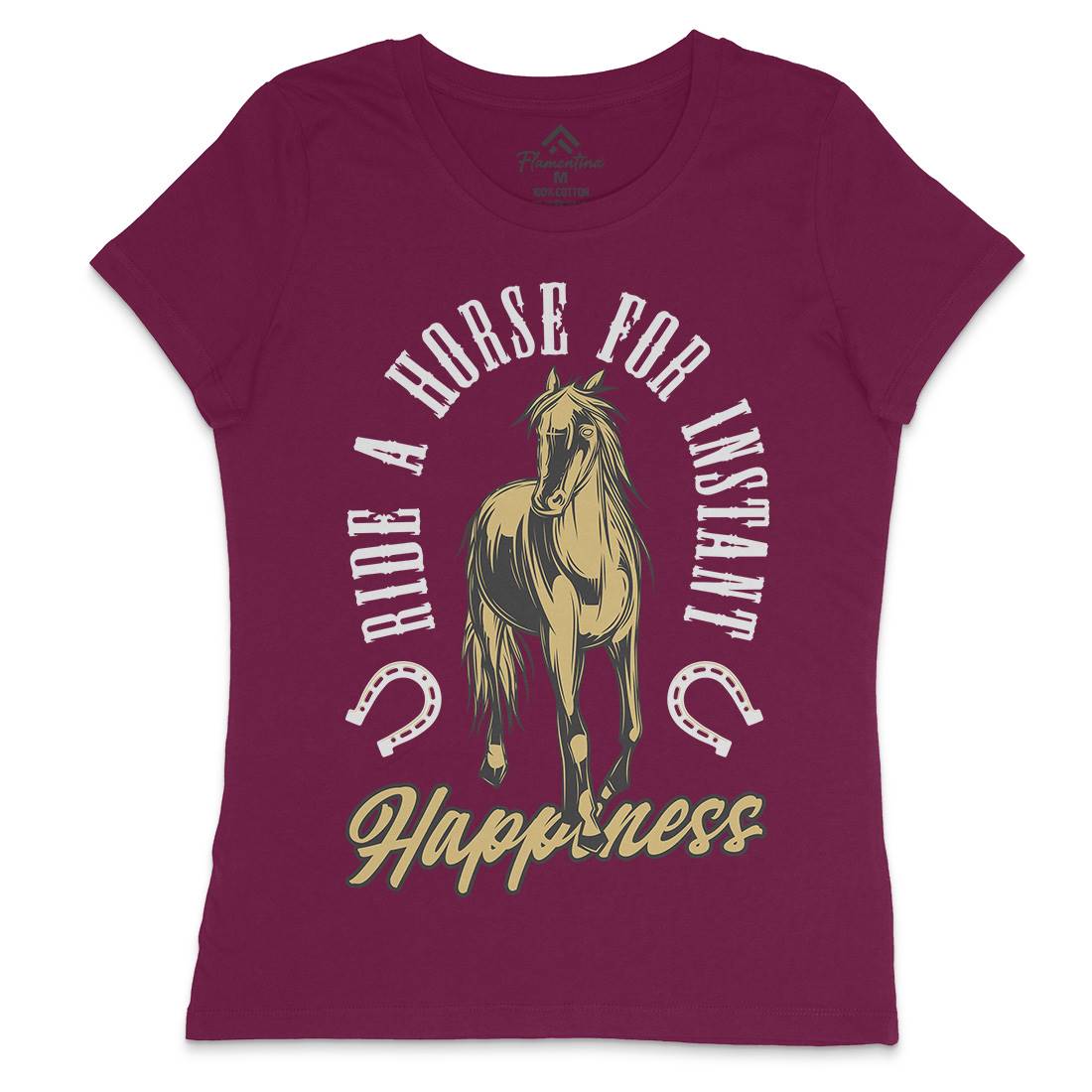 Happiness Womens Crew Neck T-Shirt Animals C856