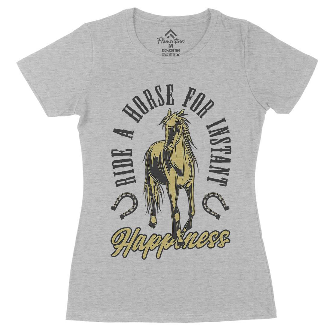Happiness Womens Organic Crew Neck T-Shirt Animals C856