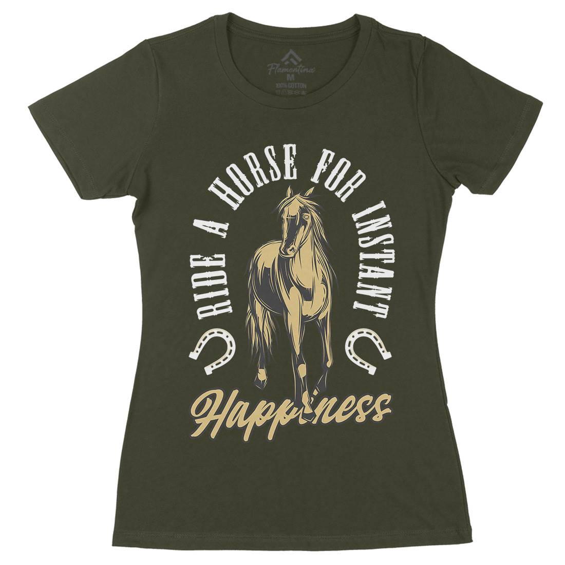 Happiness Womens Organic Crew Neck T-Shirt Animals C856