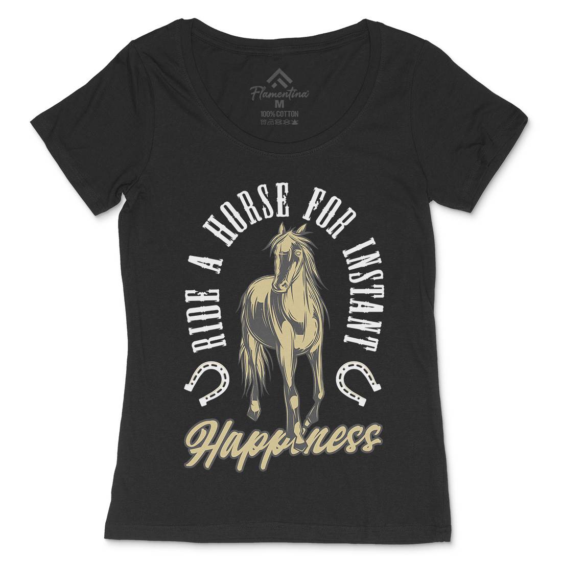 Happiness Womens Scoop Neck T-Shirt Animals C856