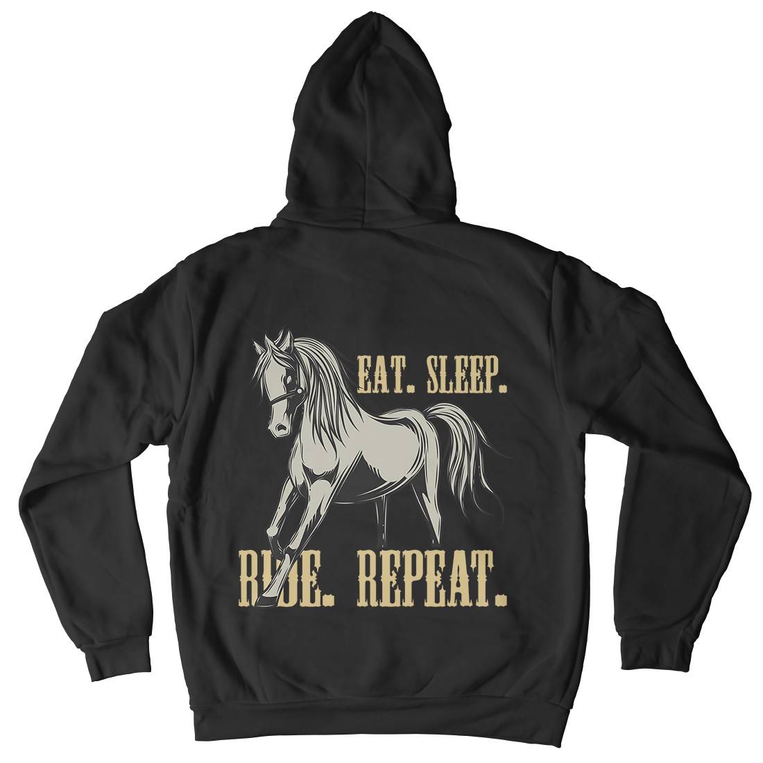 Eat Sleep Ride Kids Crew Neck Hoodie Animals C857