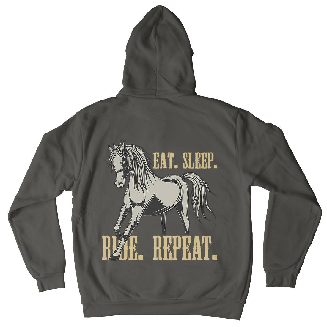 Eat Sleep Ride Kids Crew Neck Hoodie Animals C857