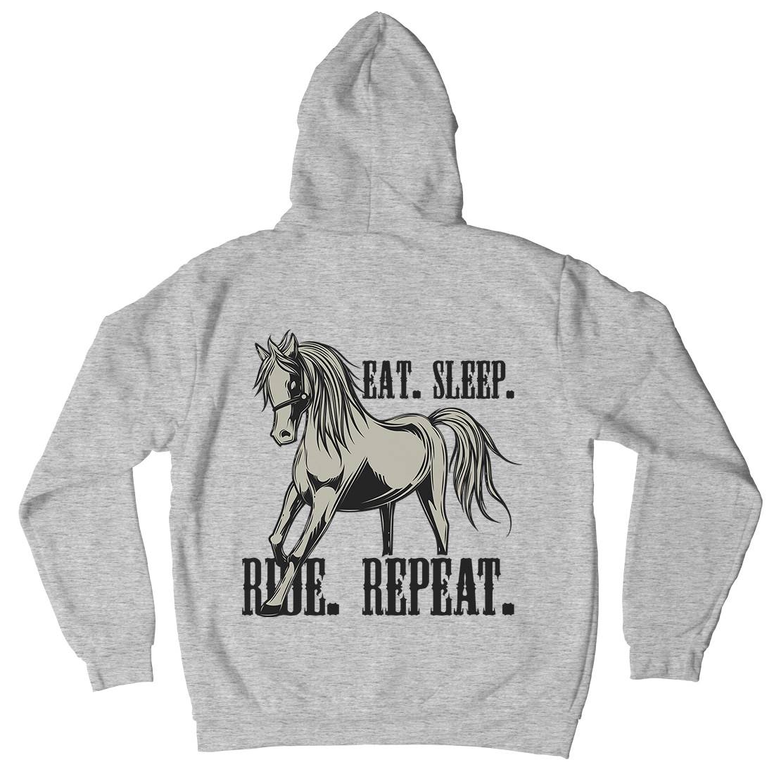 Eat Sleep Ride Kids Crew Neck Hoodie Animals C857