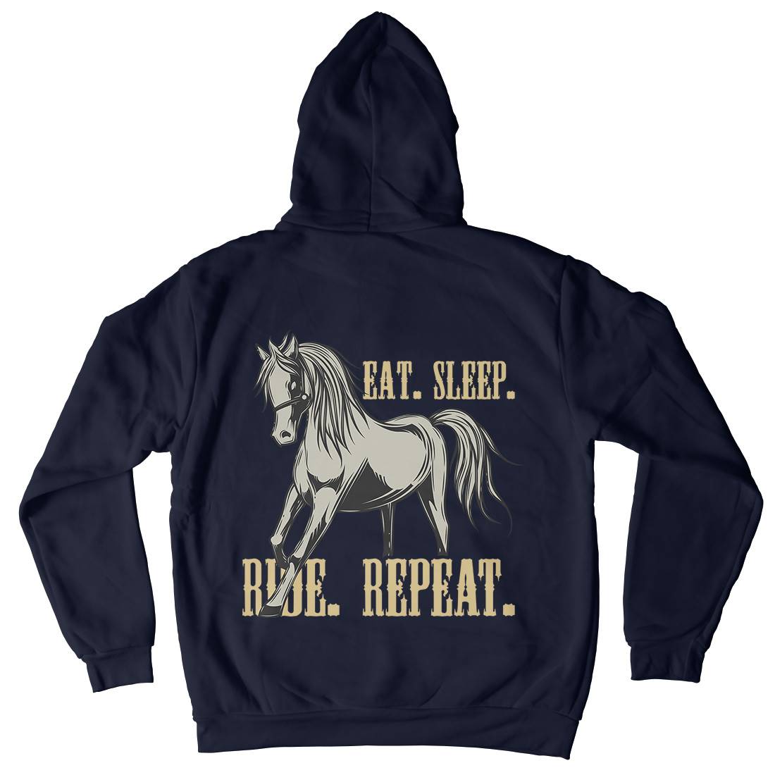 Eat Sleep Ride Kids Crew Neck Hoodie Animals C857