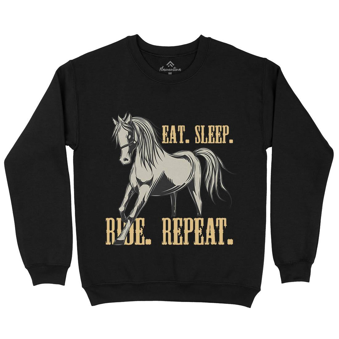 Eat Sleep Ride Mens Crew Neck Sweatshirt Animals C857