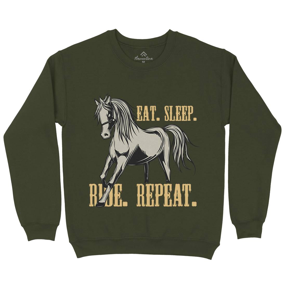 Eat Sleep Ride Mens Crew Neck Sweatshirt Animals C857