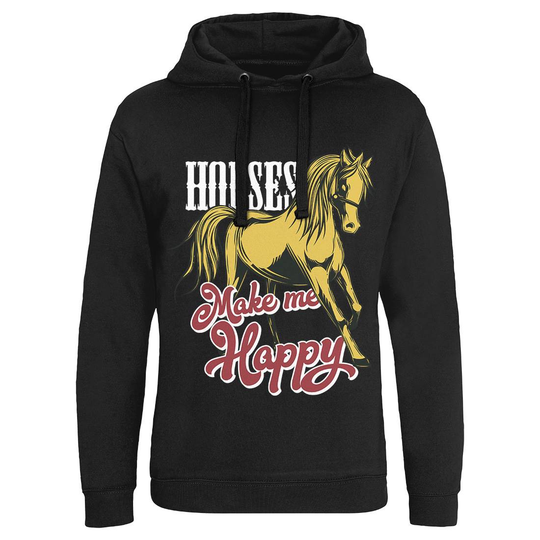 Happy Mens Hoodie Without Pocket Animals C858
