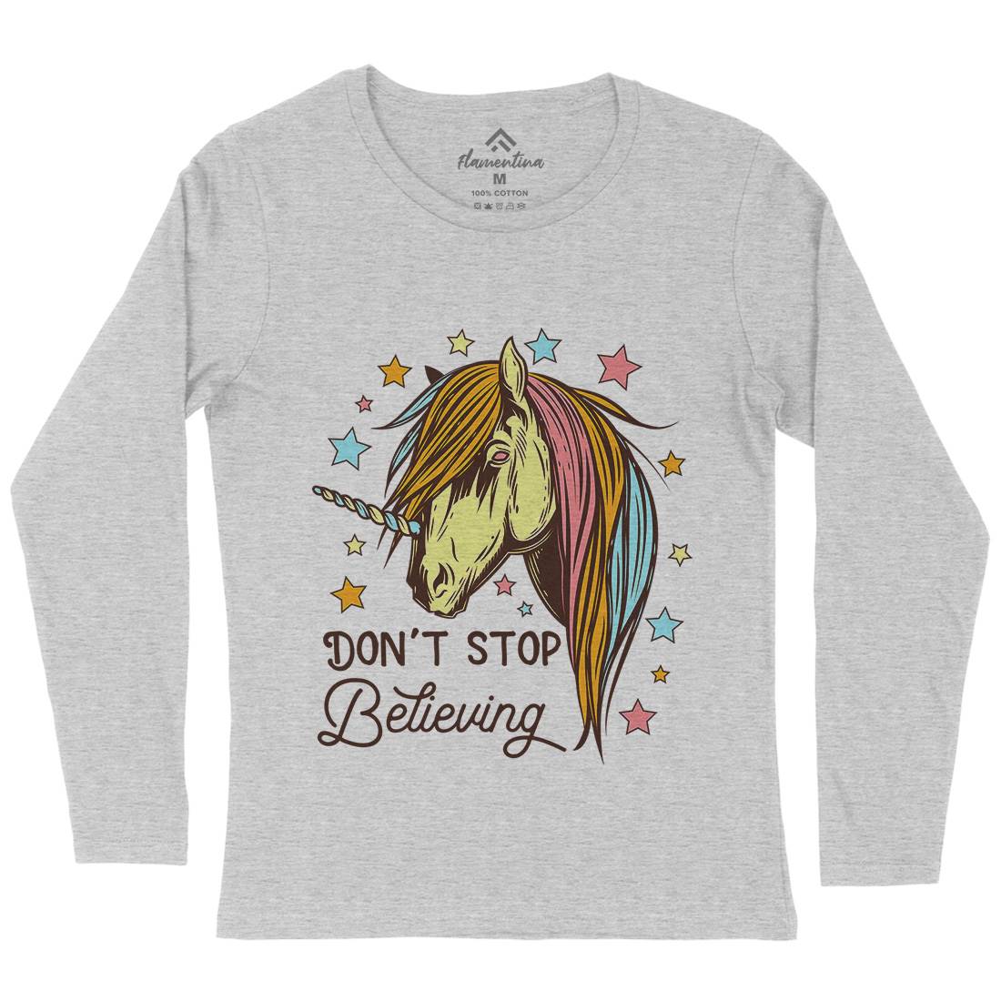 Unicorn Womens Long Sleeve T-Shirt Animals C859