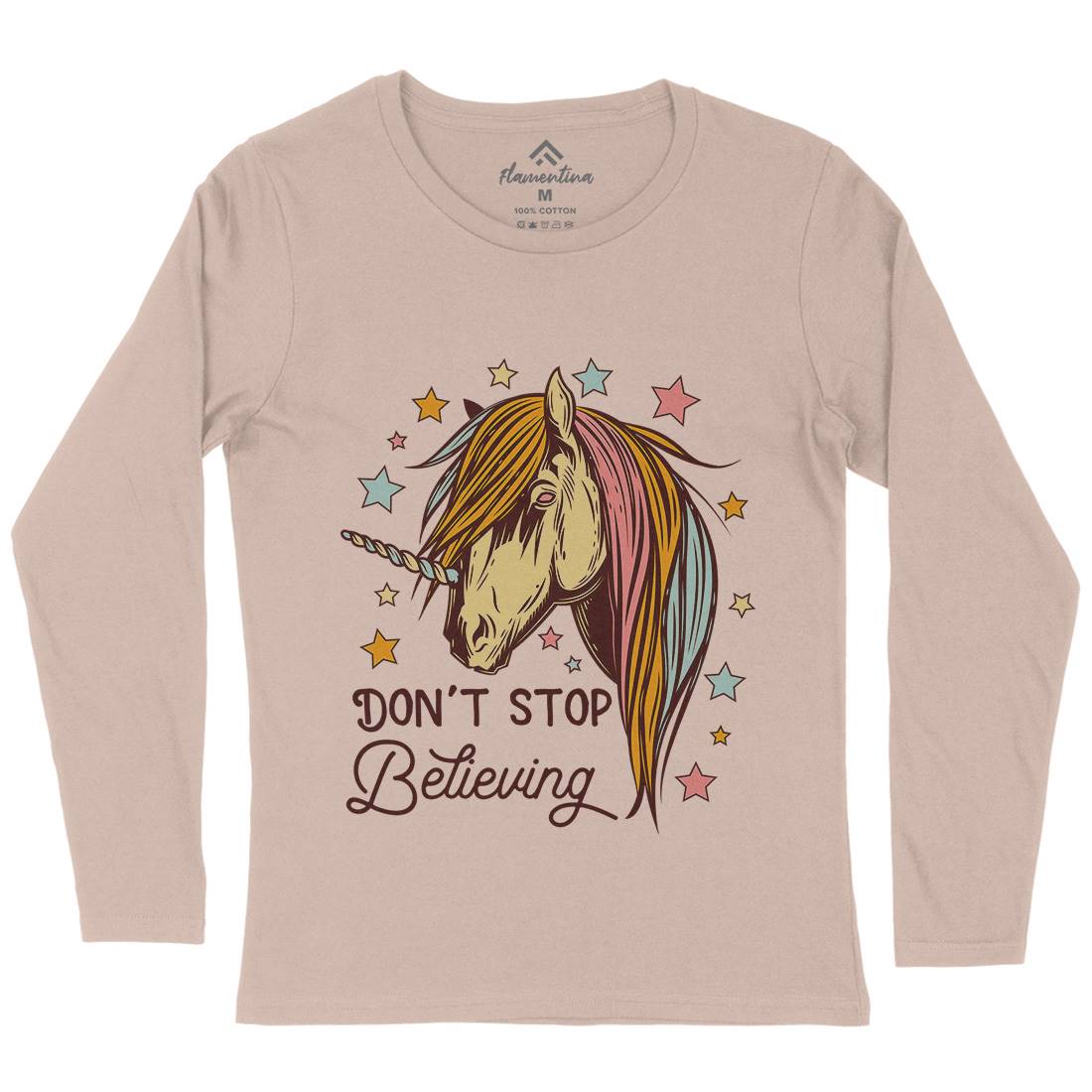 Unicorn Womens Long Sleeve T-Shirt Animals C859