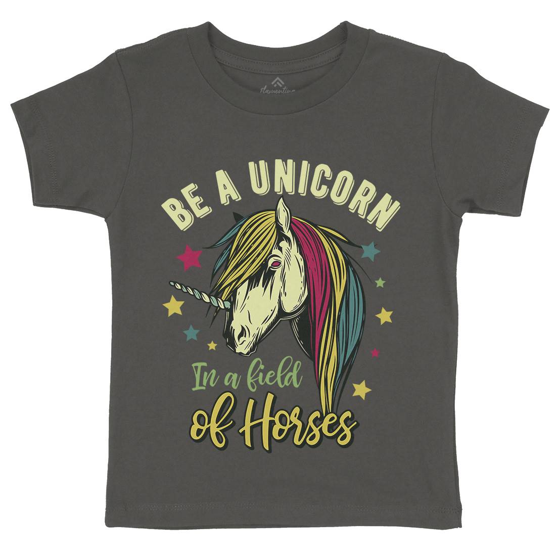 Unicorn Kids Crew Neck T-Shirt Animals C860