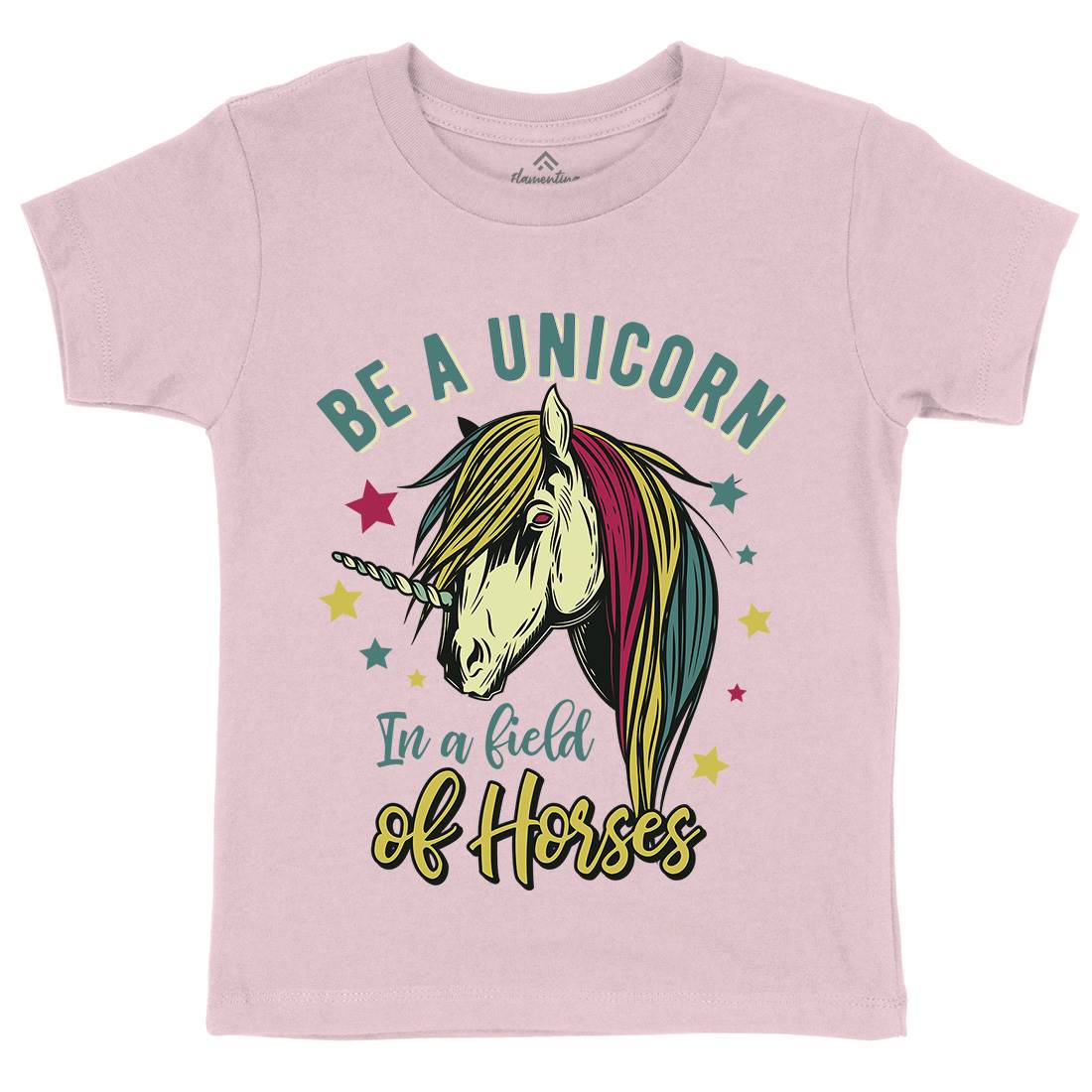 Unicorn Kids Organic Crew Neck T-Shirt Animals C860
