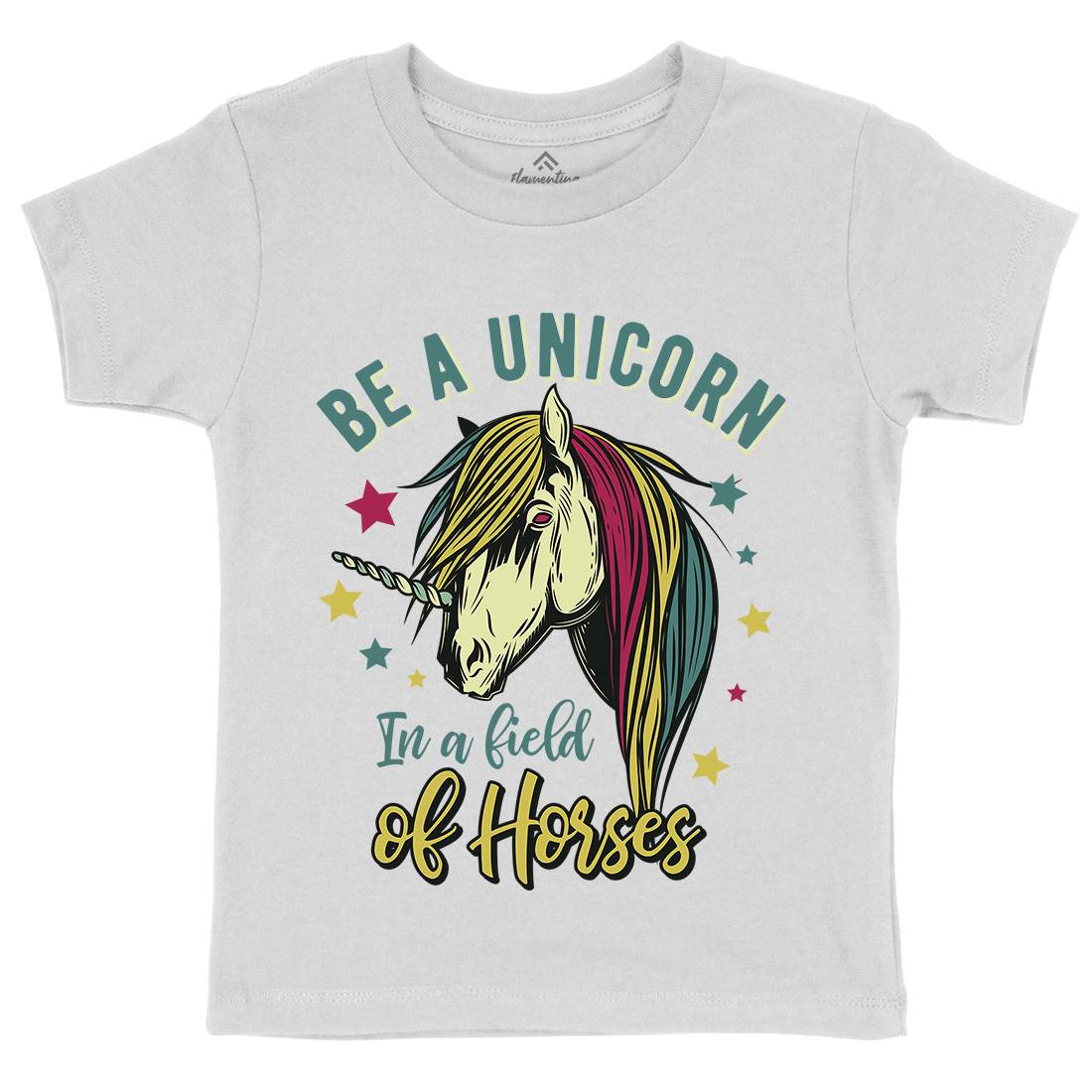 Unicorn Kids Crew Neck T-Shirt Animals C860