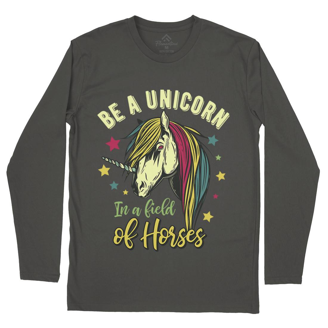 Unicorn Mens Long Sleeve T-Shirt Animals C860
