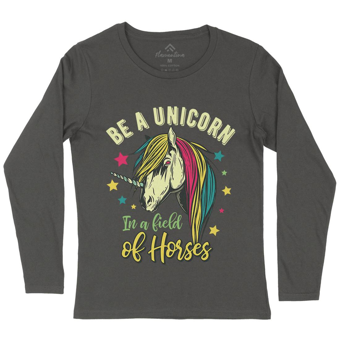 Unicorn Womens Long Sleeve T-Shirt Animals C860