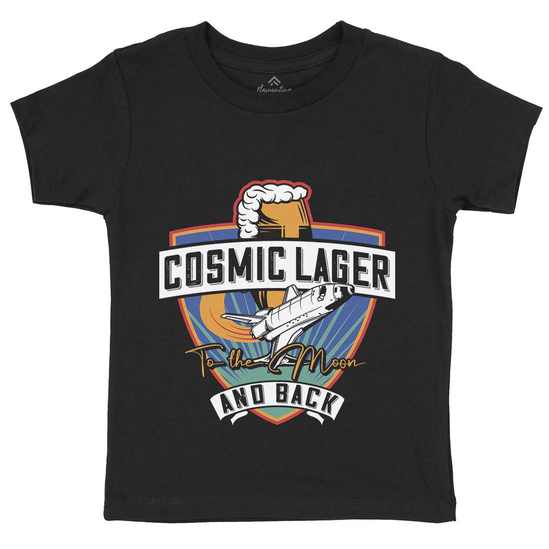 Cosmic Lager Kids Organic Crew Neck T-Shirt Drinks C862