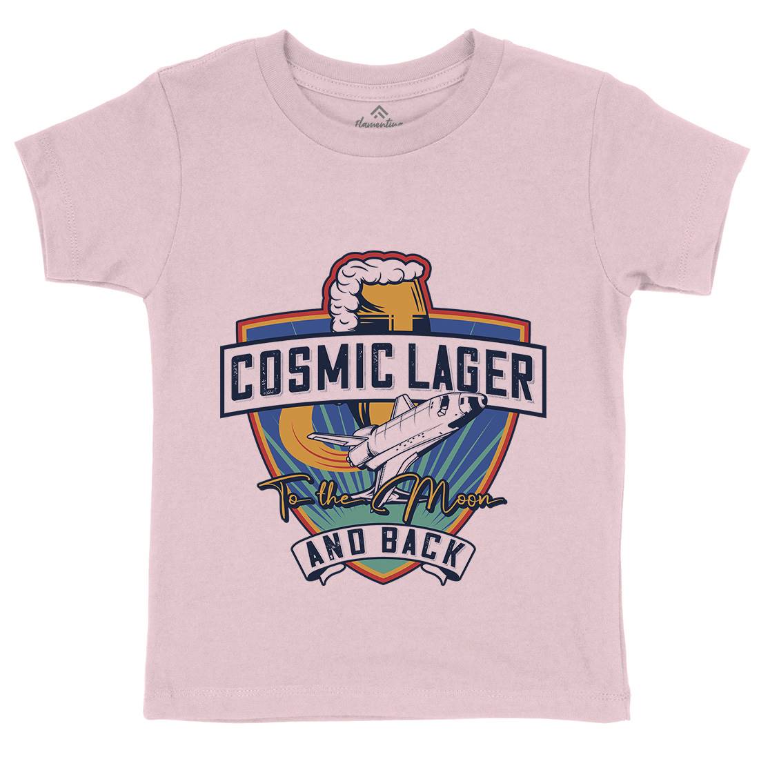 Cosmic Lager Kids Crew Neck T-Shirt Drinks C862